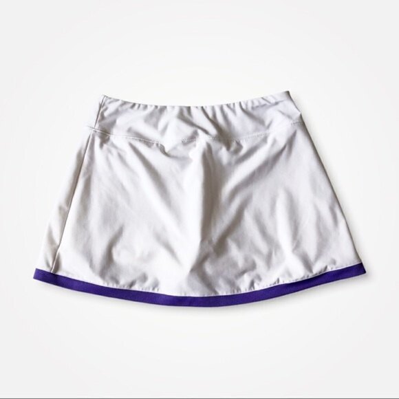AVIA White & Purple Trim Tennis Athletic Skirt Skort Built In Shorts S - Picture 3 of 6
